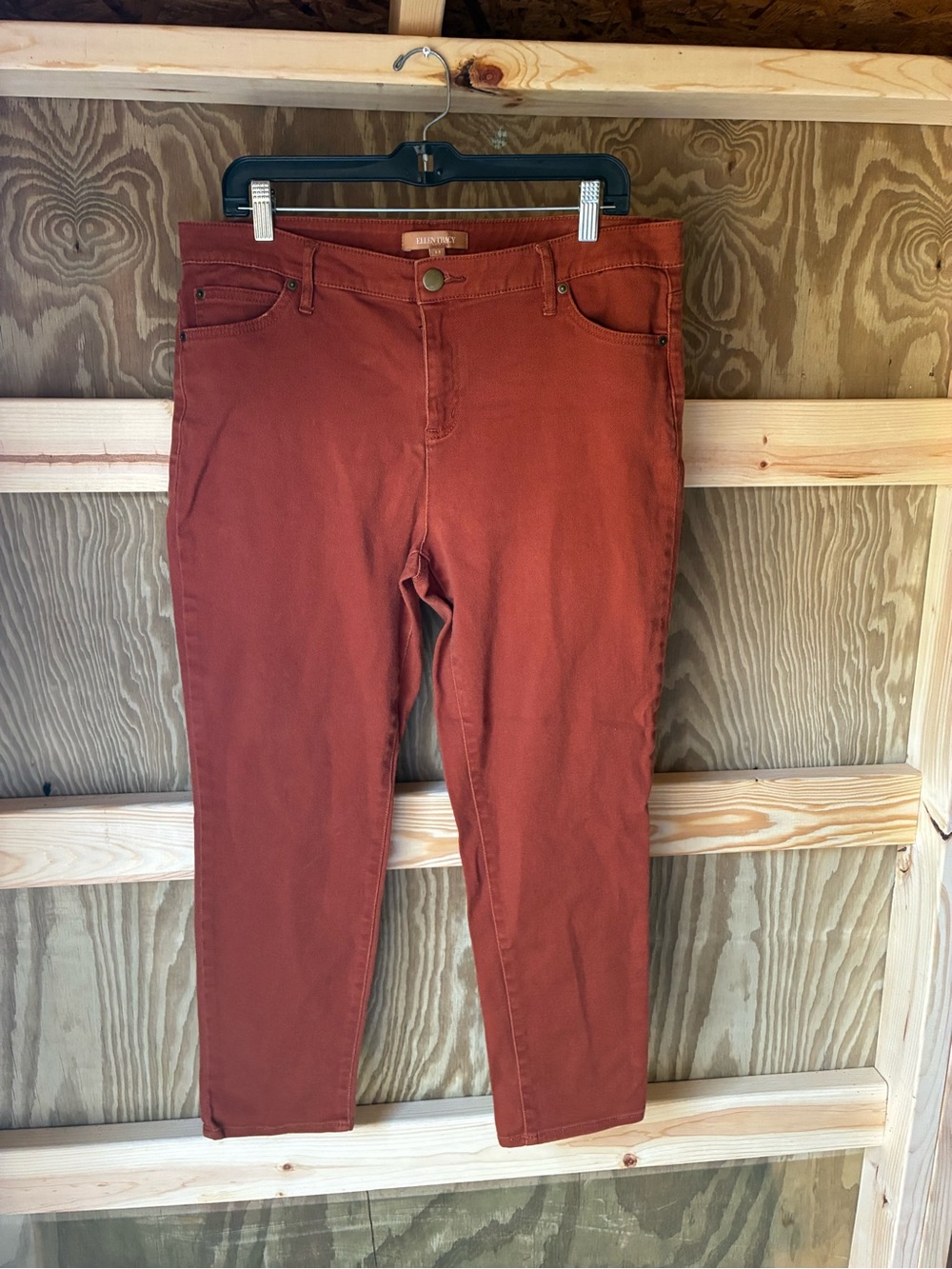Ellen Tracy Rust Orange Skinny Jeans